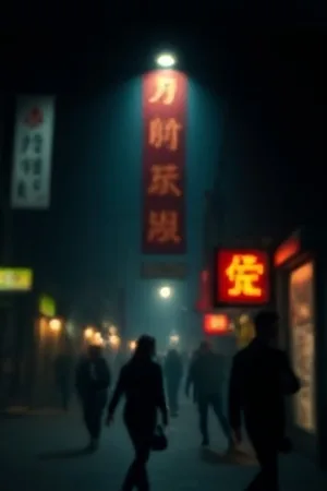 黄昏河面上的一叶小船与岸边低矮的旧屋